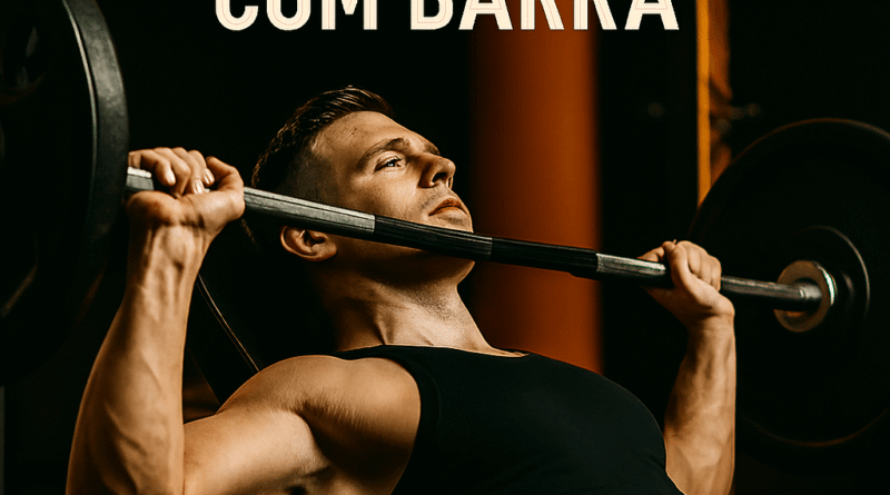 Supino inclinado com barra