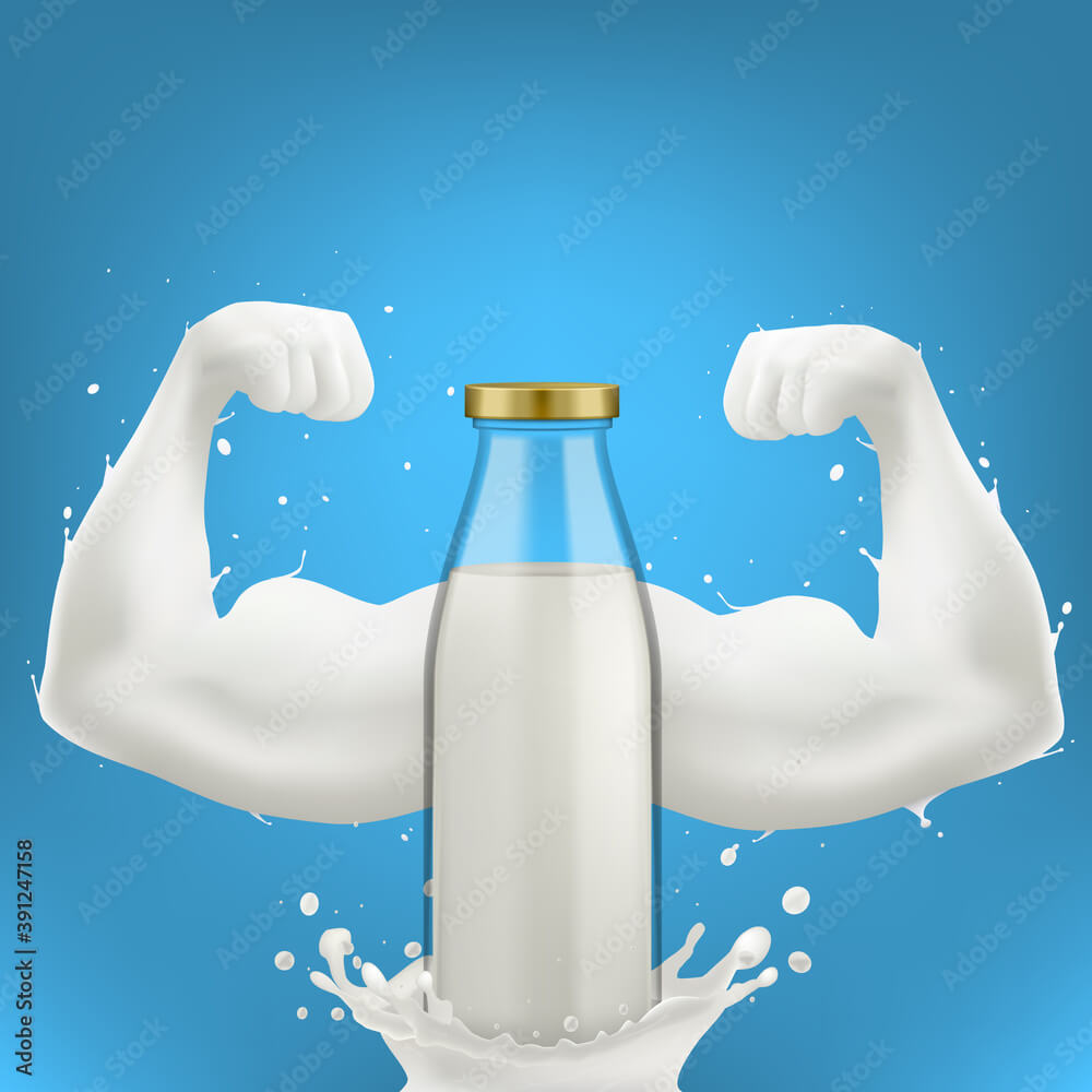 O leite ajuda a ganhar massa muscular