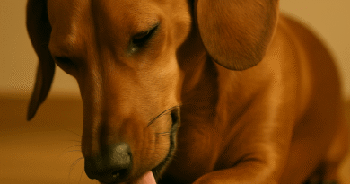 Cachorro Lambendo a Pata