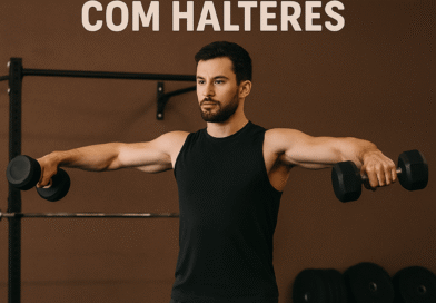 elevação lateral com halteres