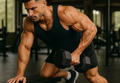 remada unilateral com halter